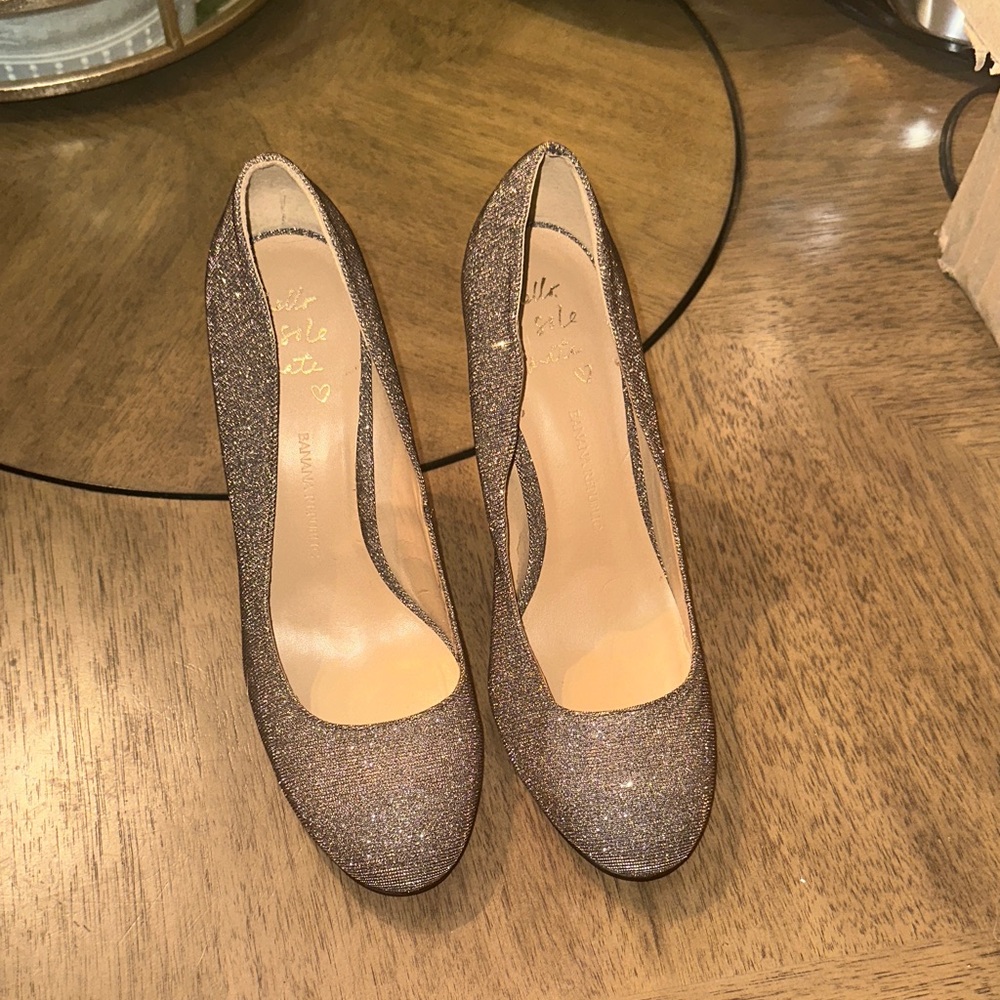 Banana Republic Glitter Heels - Silver